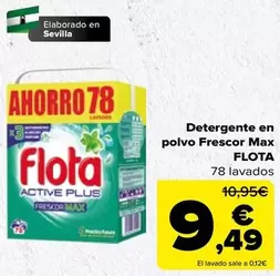 Oferta de Flota - Detergente En Polvo Frescor Max por 9,49€ en Carrefour