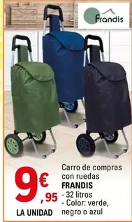 Oferta de Frandis - Carro De Compras Con Ruedas por 9,95€ en E.Leclerc