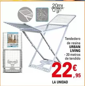 Oferta de Urban Living - Tendedero De Resina por 22,95€ en E.Leclerc