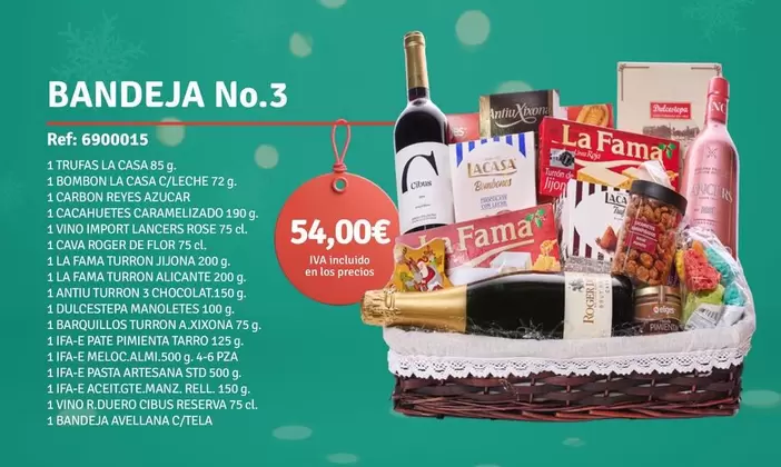 Oferta de Bandeja No.3 por 54€ en Supermercados Bip Bip