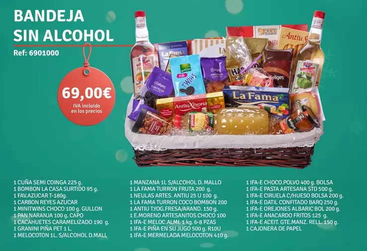 Oferta de Bandeja Sin Alcohol por 69€ en Supermercados Bip Bip