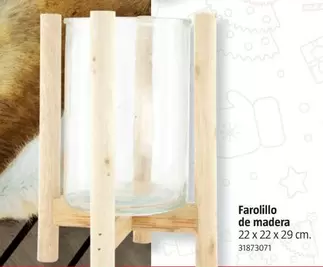 Oferta de Farolillo De Madera en BAUHAUS