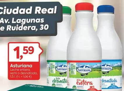 Oferta de Asturiana - Leche Entera Semi O Desnatada por 1,59€ en Suma Supermercados