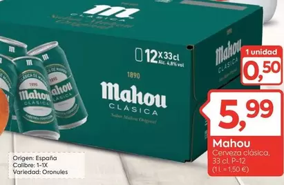 Oferta de Mahou - Cerveza Clasica por 5,99€ en Suma Supermercados