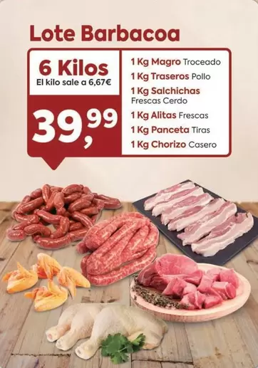 Oferta de Lote Barbacoa por 39,99€ en Suma Supermercados