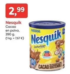 Oferta de Nesquik - Cacao En Polvo por 2,99€ en Suma Supermercados