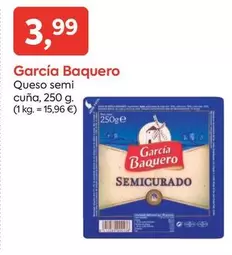 Oferta de García Baquero - Queso Semi Cuna por 3,99€ en Suma Supermercados