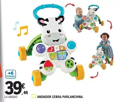 Oferta de Fisher-Price - Andador Cebra Parlanchina por 39,44€ en E.Leclerc