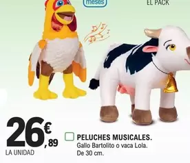 Oferta de La Granja De Zenón - Peluches Musicales por 26,89€ en E.Leclerc