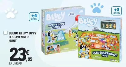 Oferta de Bluey Juego Keepy Uppy O Scavenger Hunt por 23,95€ en E.Leclerc