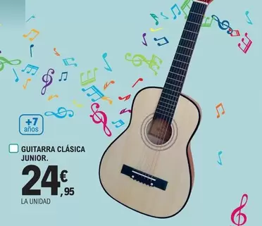 Oferta de Guitarra Clásica Junior por 24,95€ en E.Leclerc