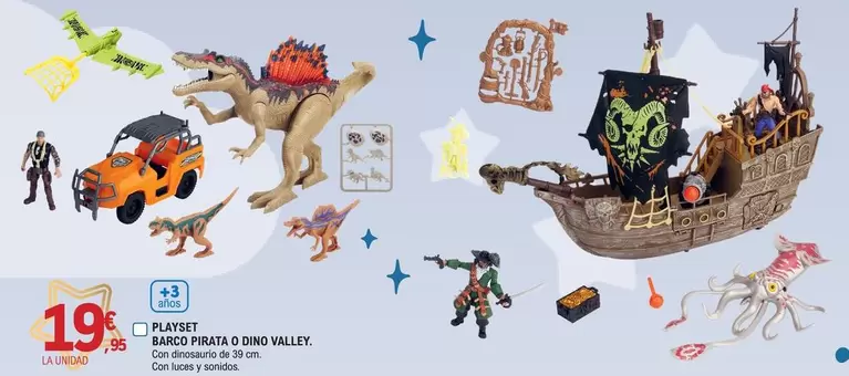 Oferta de Playset Barco Pirata O Dino Valley por 19,95€ en E.Leclerc