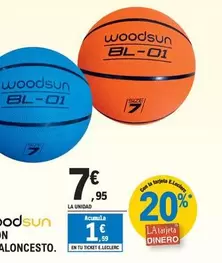 Oferta de Woodsun - Balon De Baloncesto por 7,95€ en E.Leclerc