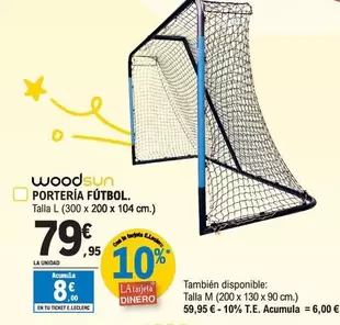 Oferta de Woodsun - Portería Fútbol por 79,95€ en E.Leclerc