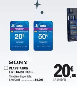 Oferta de Sony - Playstation Live Card Hang por 20€ en E.Leclerc