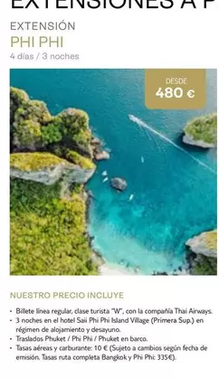 Oferta de Thai - Extensione Afeitar por 480€ en Tui Travel PLC