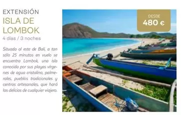 Oferta de Delicias - Lombok por 480€ en Tui Travel PLC