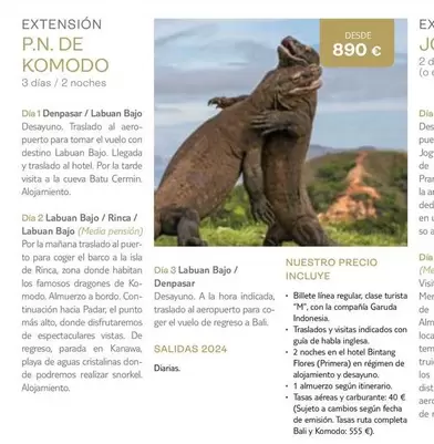 Oferta de Barco - Extension P.N. De Komodo por 890€ en Tui Travel PLC