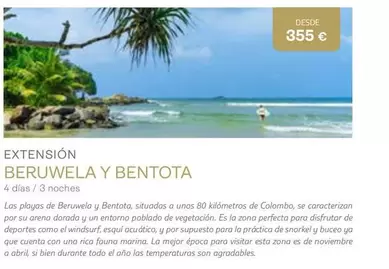 Oferta de Dorada - Beruwela Y Bentota por 355€ en Tui Travel PLC