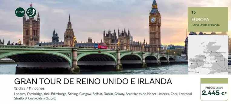 Oferta de Durham - viajes a Irlanda por 2445€ en Tui Travel PLC