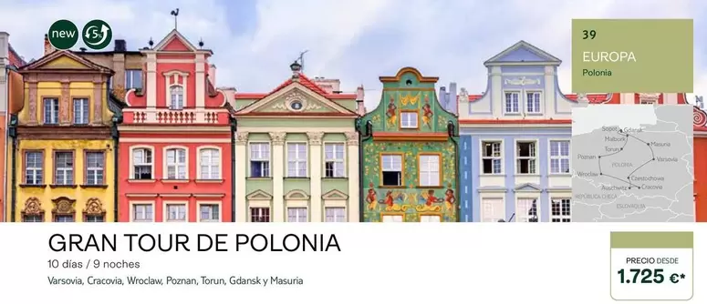 Oferta de Polonia - circuitos por Europa por 1725€ en Tui Travel PLC