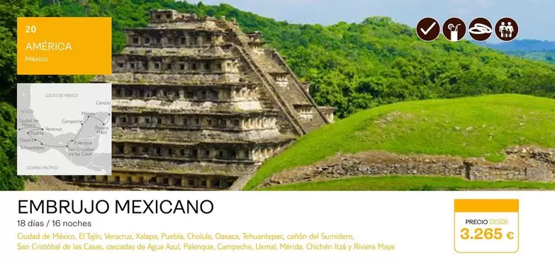 Oferta de Embrujo Mexicano por 3265€ en Tui Travel PLC