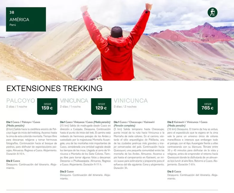 Oferta de Extensiones Trekking en Tui Travel PLC