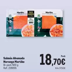 Oferta de Martiko - Salmón Ahumado Noruego por 18,7€ en Makro