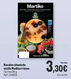 Oferta de Martiko - Bacalao Ahumado Estilo Mediterraneo por 3,3€ en Makro