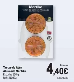 Oferta de Martiko - Tartar De Atún Ahumado por 4,4€ en Makro