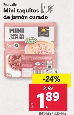 Oferta de Realvalle - Mini Taquitos De Jamon Curado por 1,89€ en Lidl