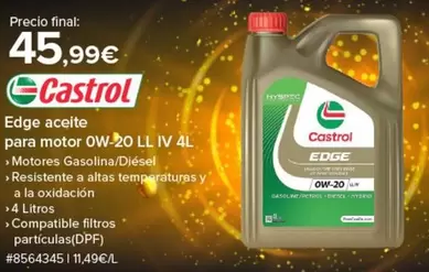 Oferta de Castrol - Aceite Para Motor por 45,99€ en Costco