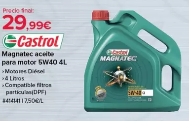 Oferta de Castrol - Magnatec Aceite Para Motor 5w40 4l por 29,99€ en Costco