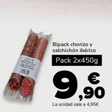 Oferta de Bipack Chorizo Y Salchichon Iberico  por 9,9€ en Supeco