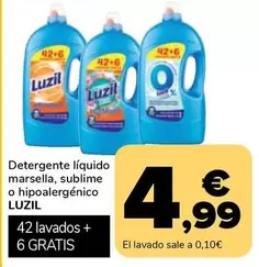 Oferta de Luzil - Detergente Líquido Marsella, Sublime O Hipoalergenico por 4,99€ en Supeco