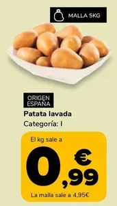 Oferta de Patata Lavada por 0,99€ en Supeco