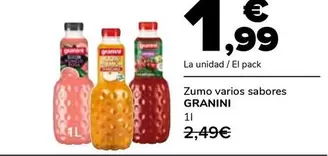 Oferta de Granini - Zumo Varios Sabores por 1,99€ en Supeco