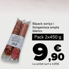 Oferta de Bipack Xoriço I Llonganissa Ampla Ibèrics  por 9,9€ en Supeco