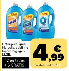 Oferta de Luzil - Detergent Líquid Marsella, Sublim O Hipoal.Lergogen por 4,99€ en Supeco