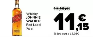 Oferta de Johnnie Walker - Whisky por 11,15€ en Supeco