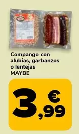 Oferta de Maybe - Compango Con Alubias, Garbanzos O Lentejas MAYBE  por 3,99€ en Supeco