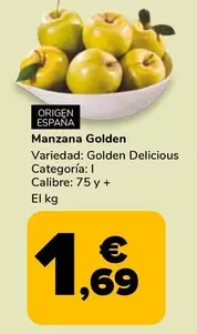 Oferta de Manzana Golden por 1,69€ en Supeco