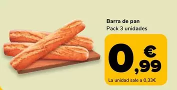 Oferta de Barra De Pan por 0,99€ en Supeco