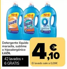 Oferta de Luzil - Detergente Líquido Marsella, Sublime O Hipoalergenico por 4,1€ en Supeco