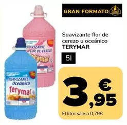 Oferta de Terymar - Suavizante Flor De Cerezo U Oceanico por 3,95€ en Supeco