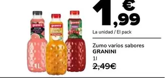 Oferta de Granini - Zumo Varios Sabores por 1,99€ en Supeco