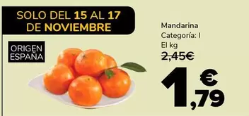 Oferta de Mandarina por 1,79€ en Supeco