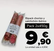 Oferta de Bipack Chorizo Y Salchichón Ibérico por 9,9€ en Supeco