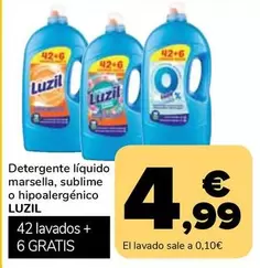 Oferta de Luzil - Detergente Líquido Marsella, Sublime O Hipoalergenico por 4,99€ en Supeco