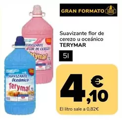 Oferta de Terymar - Suavizante Flor De Cerezo U Oceanico por 4,1€ en Supeco